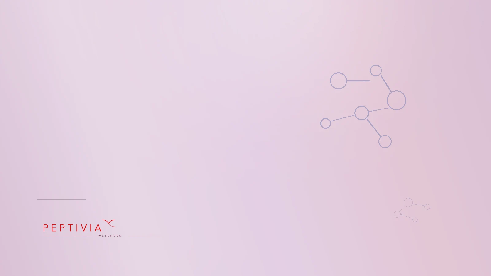 Ilustrasi abstrak Peptivia dengan gradasi lilac dan merah muda lembut