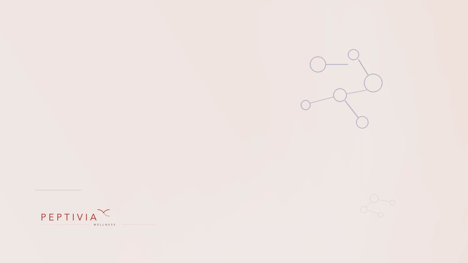 Ilustrasi molekul Peptivia dengan gradasi mint lembut